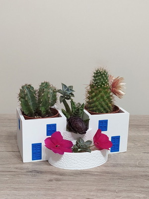 Nisiotika Spitakia 3D Printed Decorative Plant Holder new