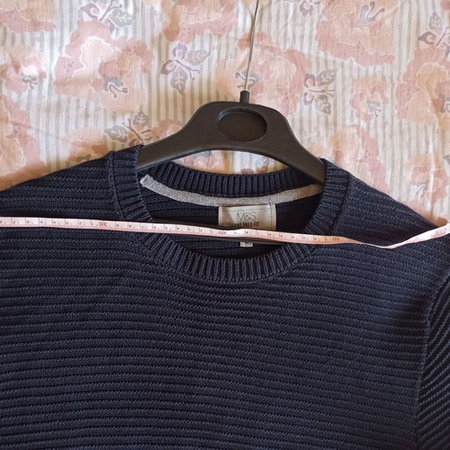 Marks & Spencer Tailored Fit sweater medium, 100% cotton, navy blue, like new
