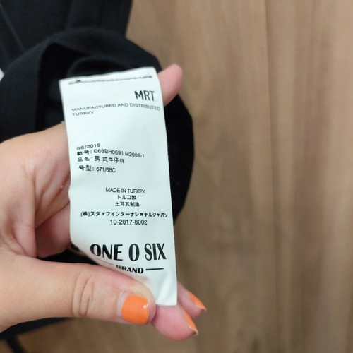 One O Six Brand black cotton t-shirt size M