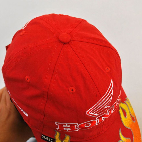 Honda Racing Vintage Cap used, red with embroidered logo and flames