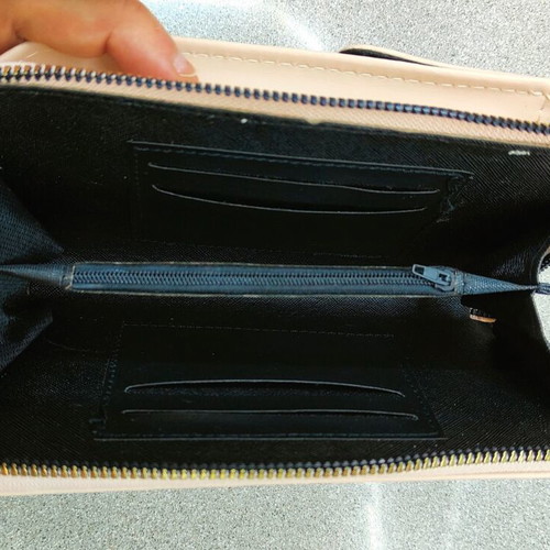 Premium beige wallet and phone case 2 in 1, magnetic and zipper