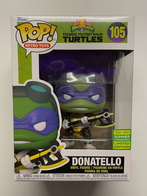 Funko Pop! Donatello Teenage Mutant Ninja Turtles x Power Rangers 105 SDCC TMNT