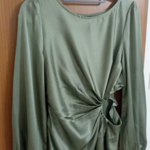 Satin dress with cutouts, new, Shein, size L