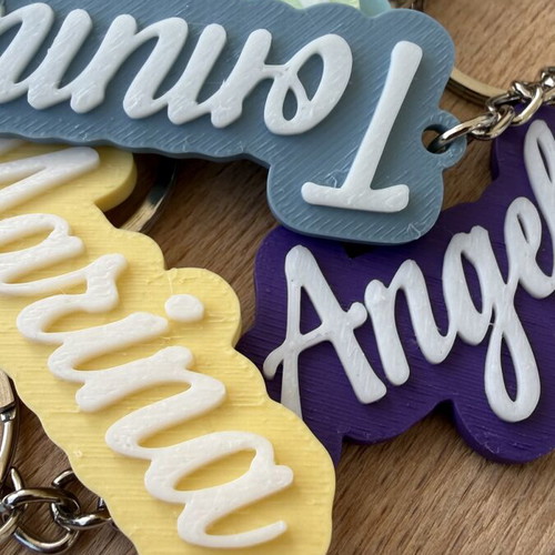 Personalized 3D Printed Name Keychain
