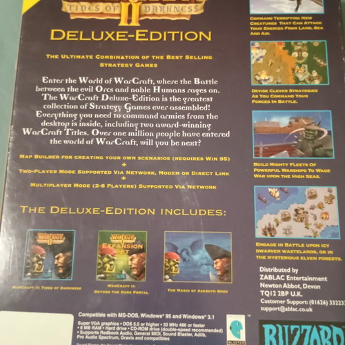 Diablo, Starcraft, Warcraft II Tides of Darkness Deluxe Edition PC games
