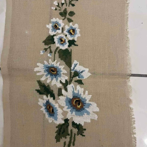 Handmade textile painting used, dimensions 0.39x0.20 m