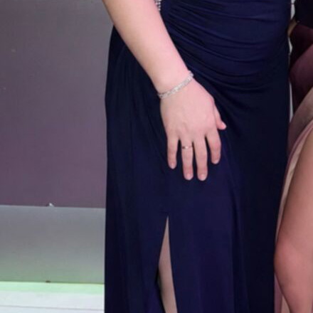 Maxi dress Ross like new navy blue with strass details size L