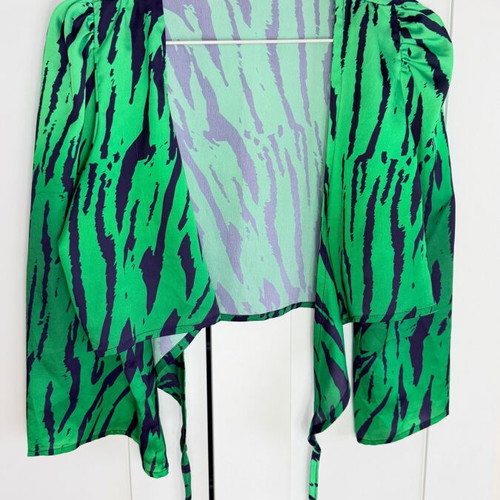 A piece of me women's animal print shirt used satin