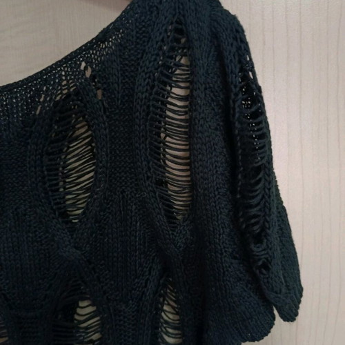 Mesh blouse black, like new, size M by Yes miss!