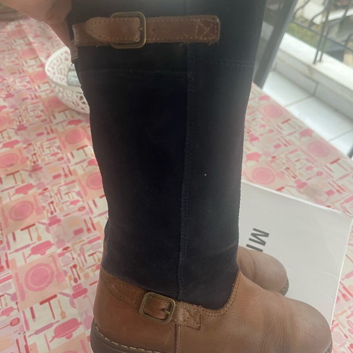 Lapin house kids boots used, leather brown and blue size 29