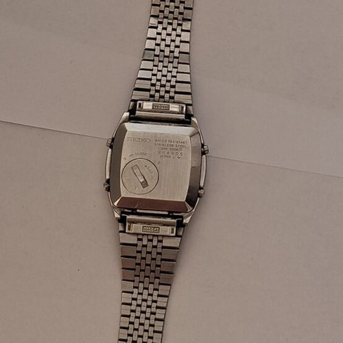 Seiko Calculator Alarm watch 1989 vintage, used, gray silver
