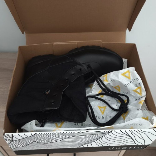 Duetto boots waterproof with zipper, new, size 44, black