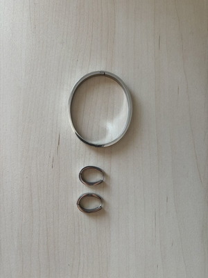 Jewellery set stainless steel, silver color