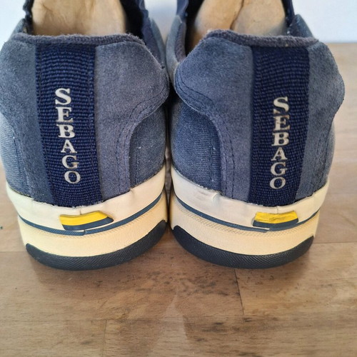 Sebago men's denim shoes used, summer style, size 44.5, blue