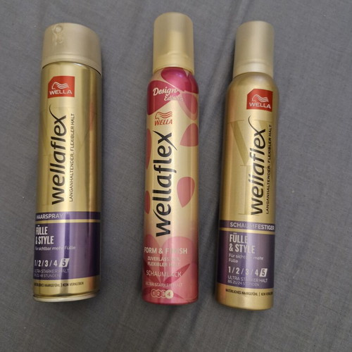 Wella Flex hair mousse and hairspray set, 3 pieces