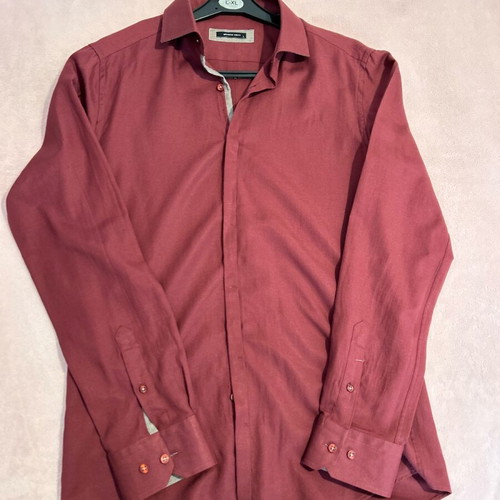 Silvano Verri men's burgundy shirt size L like new, slim fit
