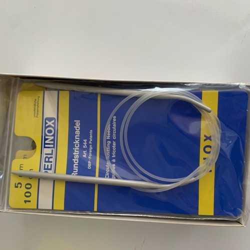 Inox circular aluminum knitting needles, pack of 8, new