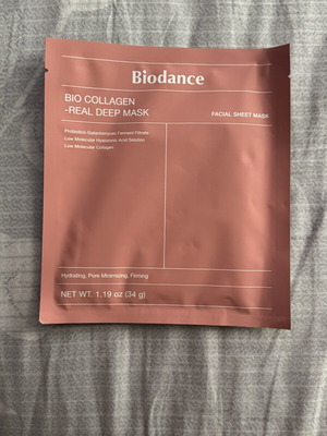 Facial sheet mask new in sachet for hydration and rejuvenation