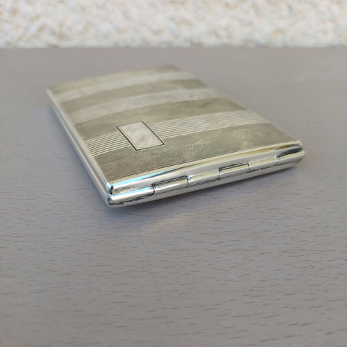Alpacca Hoka silver cigarette case used, 60's vintage