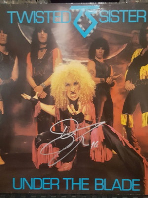 Twisted Sister Under The Blade LP 1982 signed by Dee Snider, used