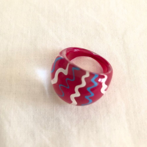 Acrylic ring red 80’s like new