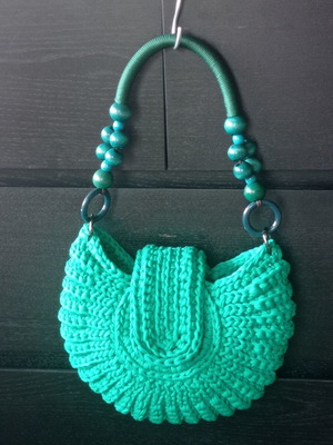 Handmade shoulder bag new, green