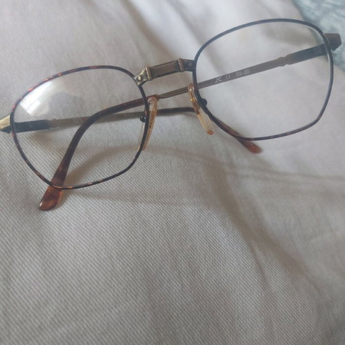 Vintage eyeglasses like new, Italian metal frame tortoiseshell