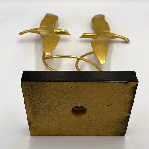 Vintage brass sculpture Seagulls in Flight like new, Hollywood Regency style