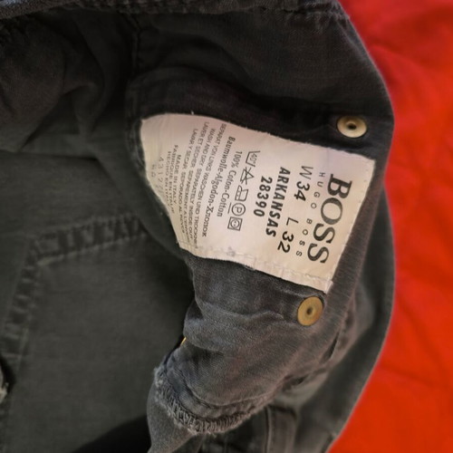 Boss pants used, gray, fabric