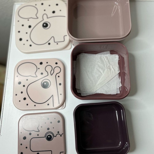 Done by Deer lunch box set Elphee, Raffi & Croco new (3 pcs)