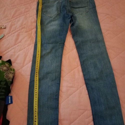 Maternity denim jeans and nursing shirt used, blue, size S