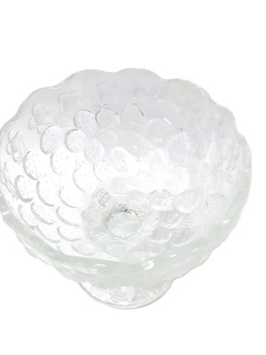 Vintage pressed glass bowl for desserts 60s like new, 13 cm