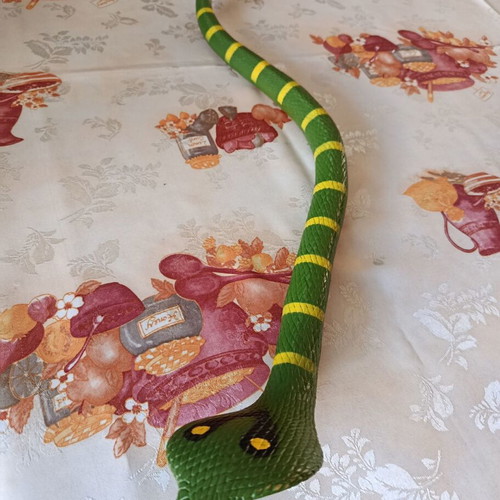 Plastic snake toy used, about 70 cm