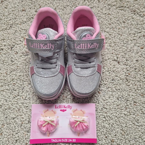 Lelli Kelly shoes size 25 with light and sound, new, pink and silver