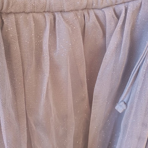 Jennifer dress with gray tulle like new, silver glitter