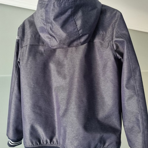 Orchestra bomber jacket with hood, denim look, size 164 cm