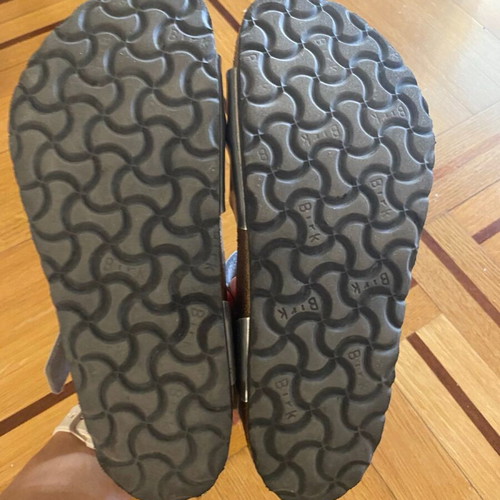 Birkenstock sandals size 36 used, silver