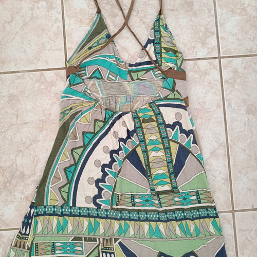 Bershka summer dress off-shoulder in earthy tones like new