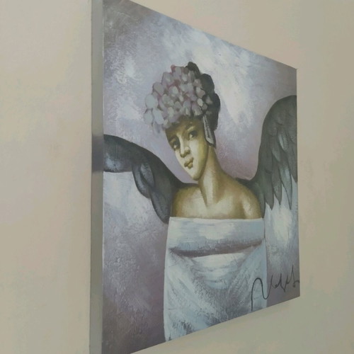 Angel painting in modern style like new