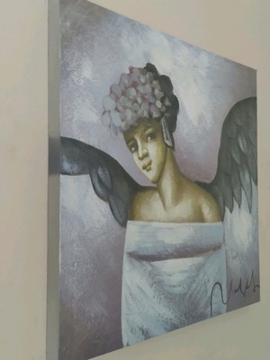 Angel painting in modern style like new