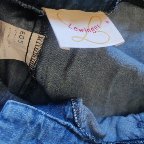 Lewinger thin summer crop jeans like new, blue