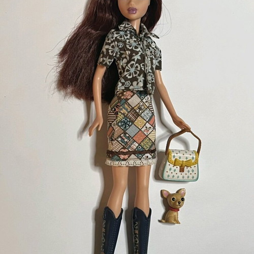 Myscene Chelsea doll restyled used with bag and rare pet dog