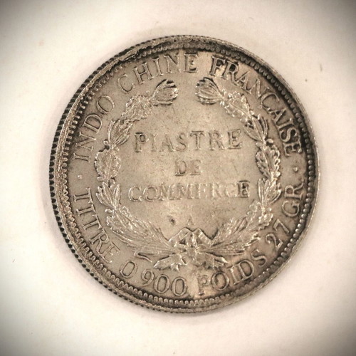 1 Piastre French Indochina 1925 Silver Plated Replica Coin New