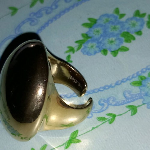Large stainless steel ring new