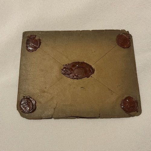 Rare 1890 Swiss postal cover with 5 red wax seals