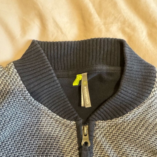 Orchestra knitted cardigan like new, white and blue, size S