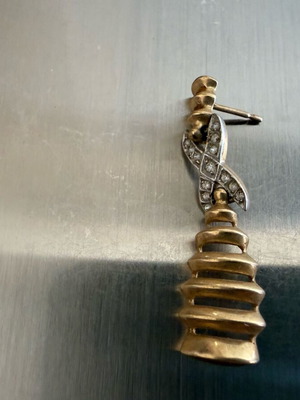 Gold jewelry used 18K and 14K earring and pendant