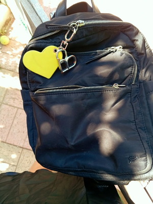 Backpack used, black and silver, spacious with many pockets
