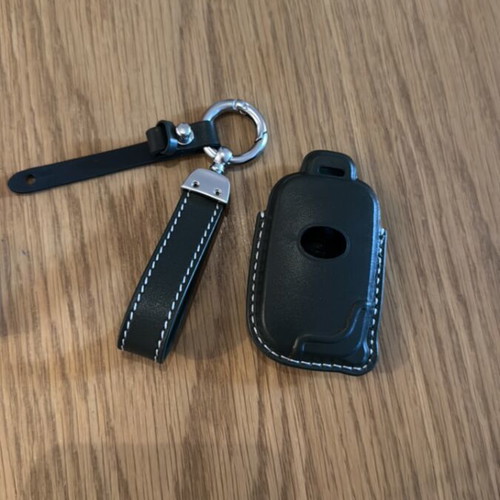 Lexus key cover case in dark green real leather, brand new