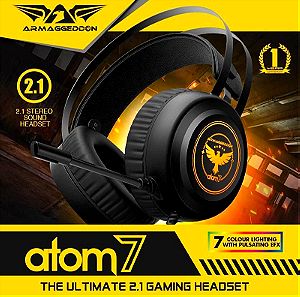 ΑΚΟΥΣΤΙΚΑ /HEADPHONES Armaggeddon Atom 7 Over Ear Gaming Headset με σύνδεση USB / 2x3.5mm